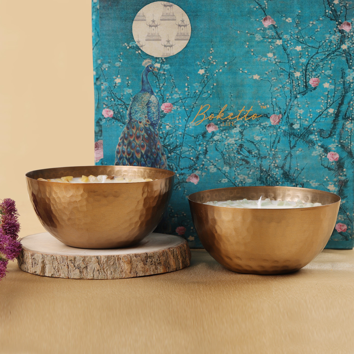SCENTED SOY WAX CANDLES IN A GIFT BOX