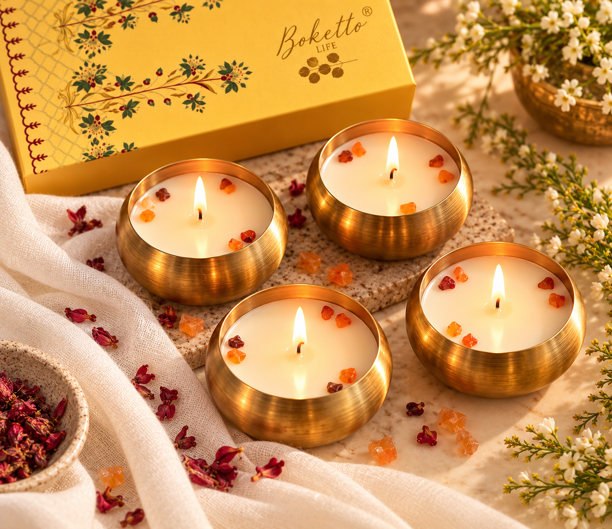 Oudh Umang Candle - Set of 4