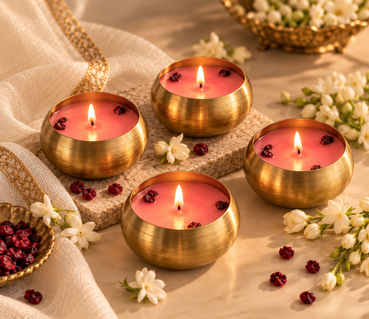 Bengal Tuberose Umang Candle - Set of 4