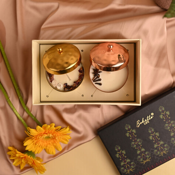 Soy Wax Scented Candles Set - Lakshmi And Ganesha