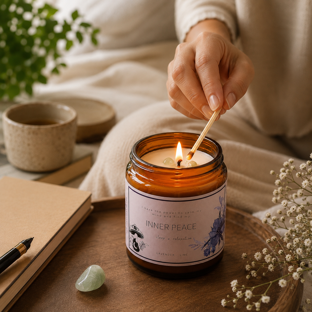 Soy wax candle - Meditation Candle - Inner Peace