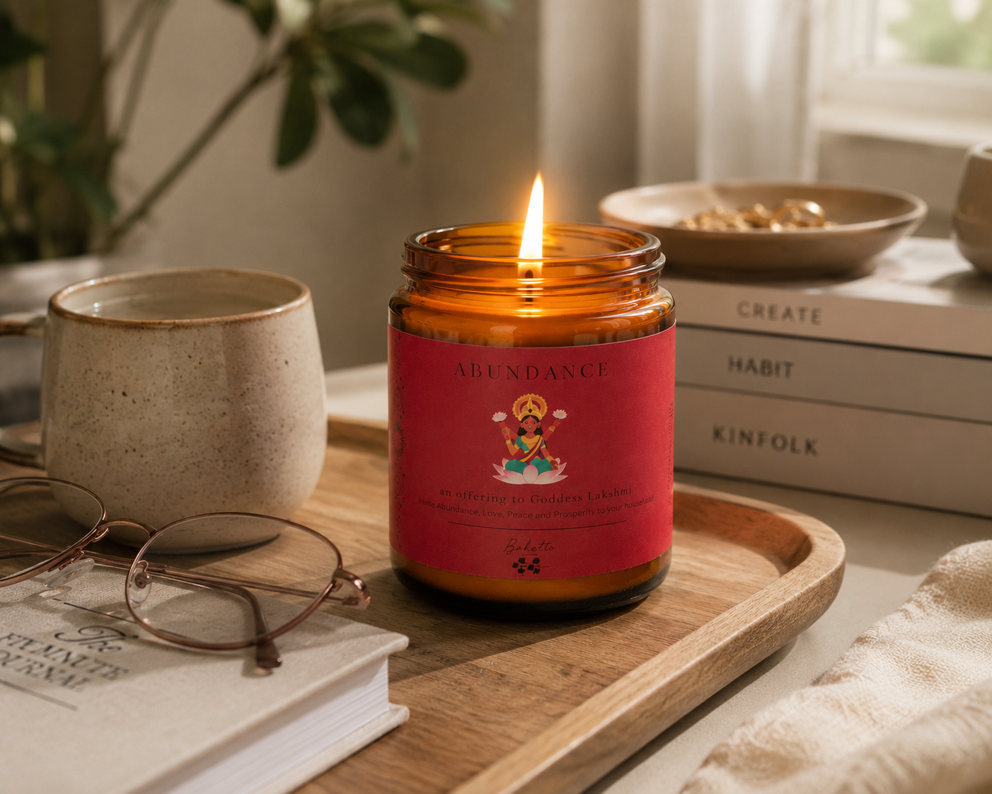 Soy wax candle - Manifestation Candle -  Abundance