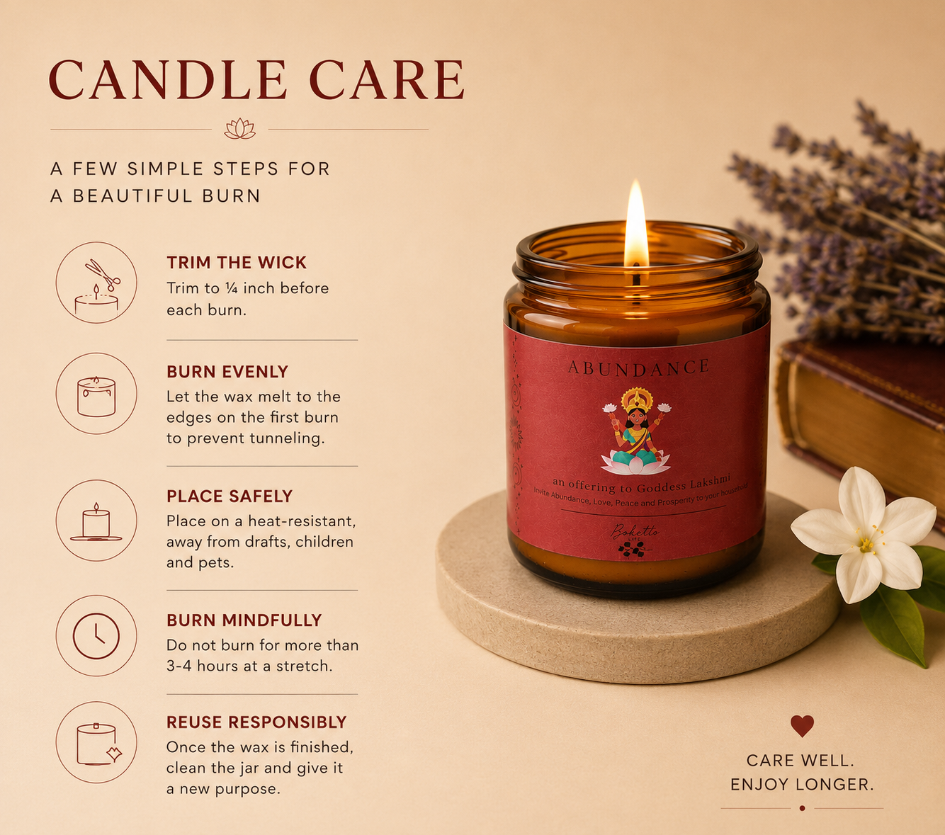 Soy wax candle - Manifestation Candle -  Abundance