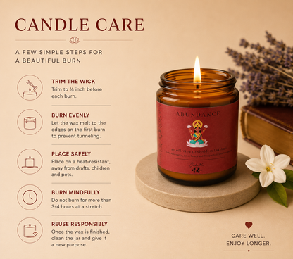 Soy wax candle - Manifestation Candle -  Abundance