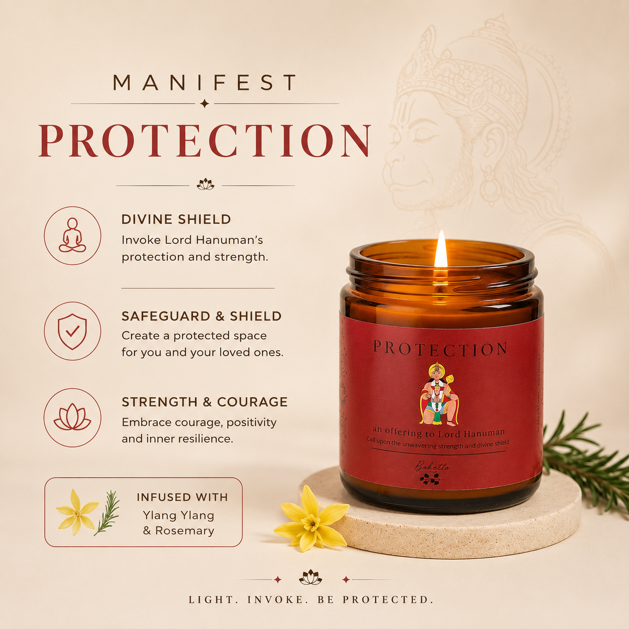 Soy wax candle - Manifestation Candle -  Protection