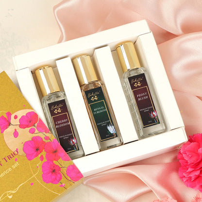 Floral Poetry Trio - Cherry Blossom . Bengal Tuberose . Peony Blush ( Room Spray Combo )