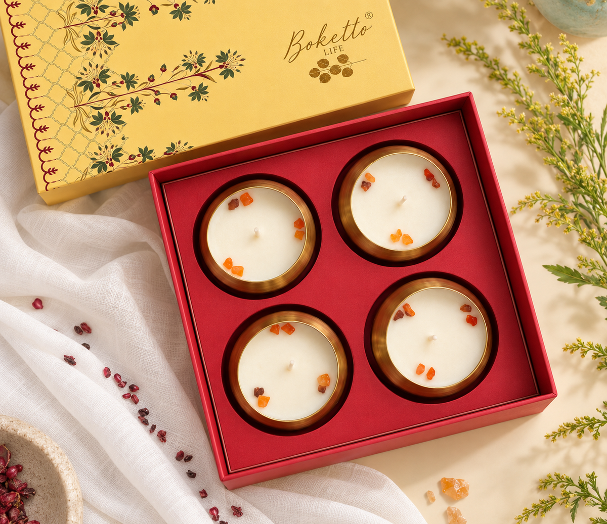 Oudh Umang Candle - Set of 4