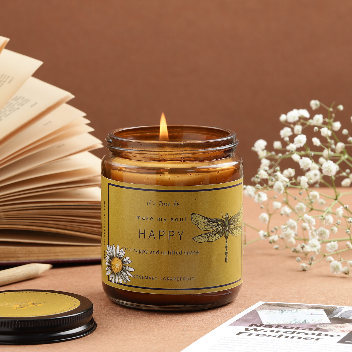 image of Soy wax candle - Meditation Candle - Happy