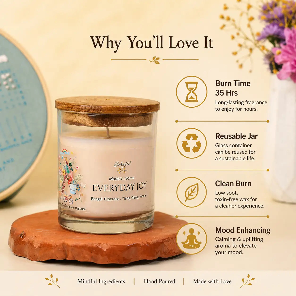 Everyday Joy Candle – Bengal Tuberose, Ylang Ylang & Amber