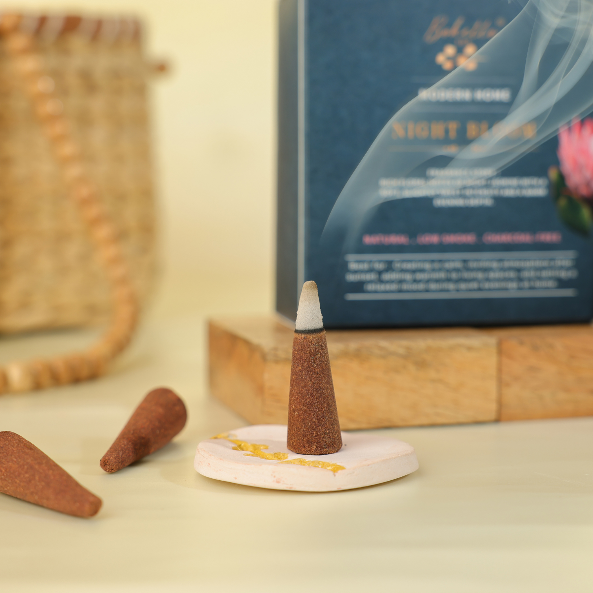 NIGHT BLOOM – INCENSE CONES-TOP NOTES RICH FLOVER RAAT RANI ( 32 pcs)