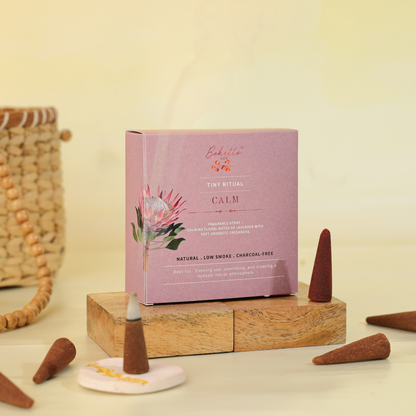 CALM-INCENSE CONES -TOP NOTES -CALMING HERBAL LAVENDER (32 pcs)