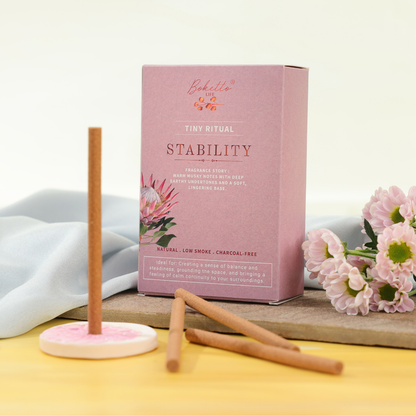 STABILITY BAMBOOLESS INCENSE- TOP NOTES-EARTHY SOFT KASTURI (MUSK)(30 pcs)