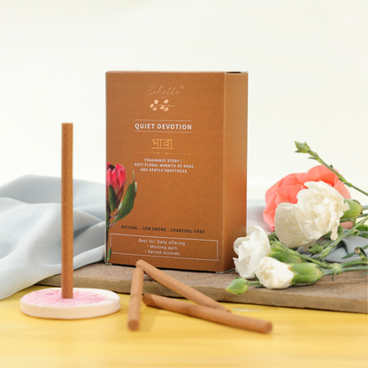 भावा (Bhāva) BAMBOOLESS INCENSE-TOP NOTES FRESH ROSE (30 pcs)