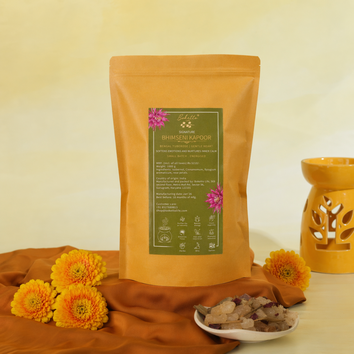 Energised Signature Bhimseni Kapoor / Camphor - Bengal Tuberose