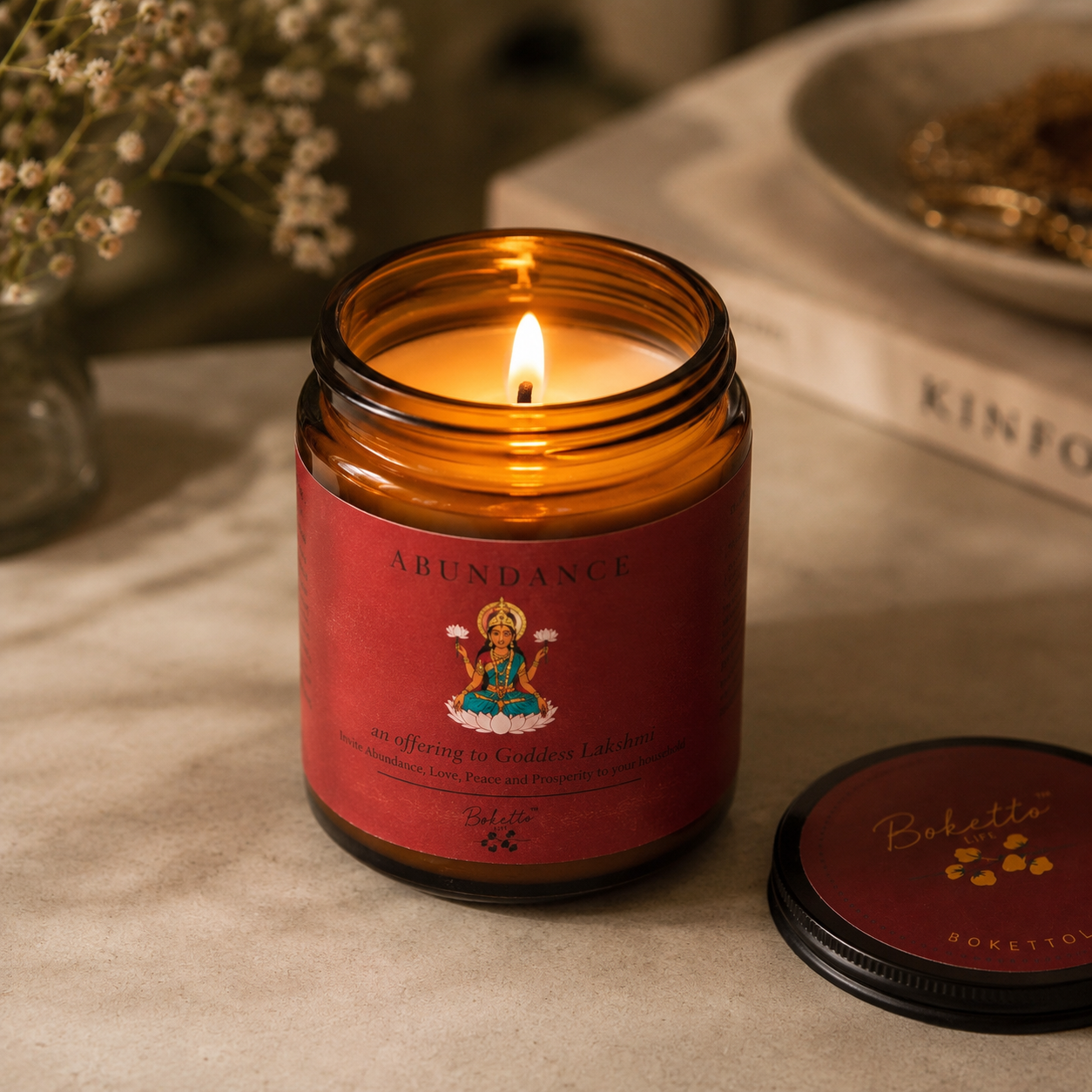 Soy wax candle - Manifestation Candle -  Abundance