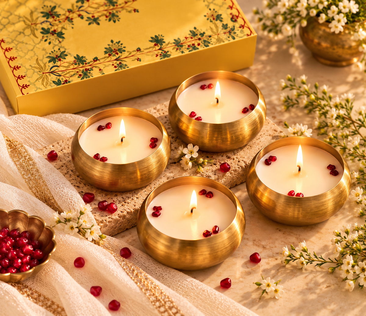 Sandalwood Umang Candle - Set of 4