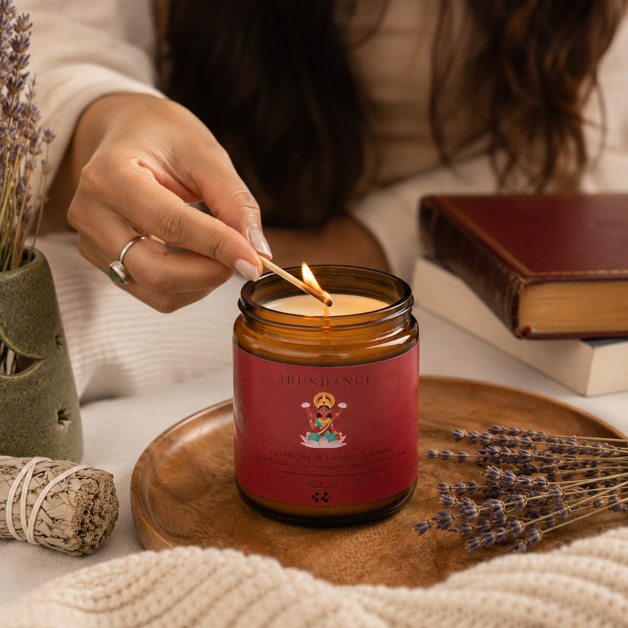 Soy wax candle - Manifestation Candle -  Abundance