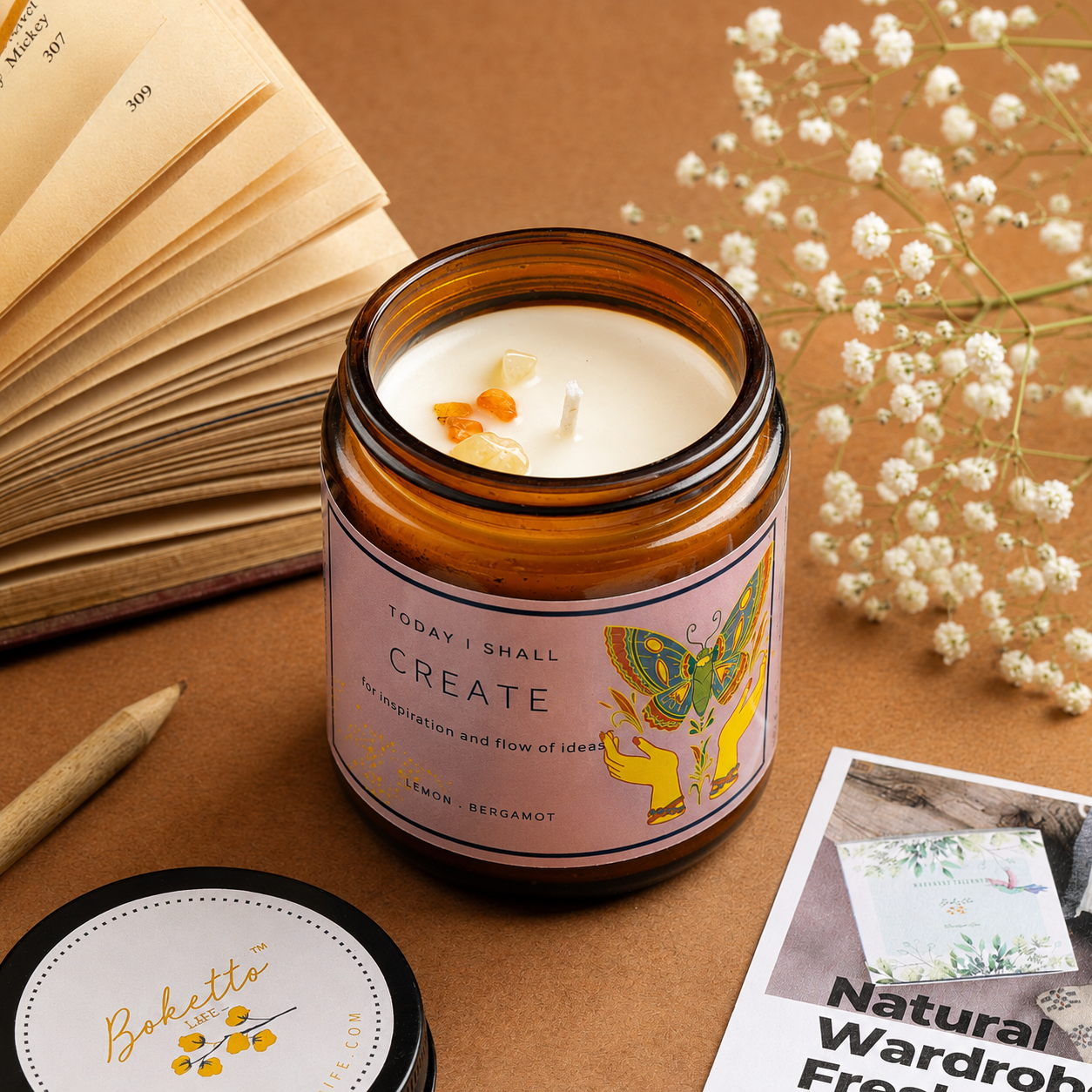 Soy wax candle - Meditation Candle - Create