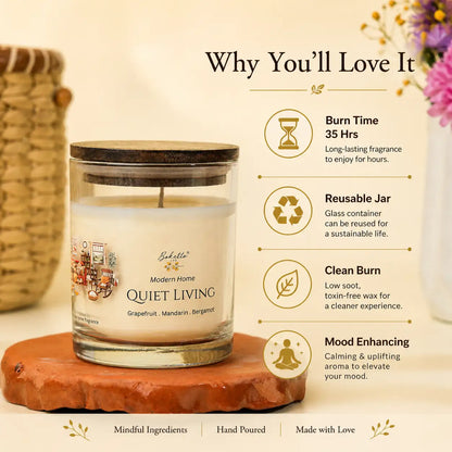 Quiet Living Candle – Grapefruit, Mandarin & Bergamot