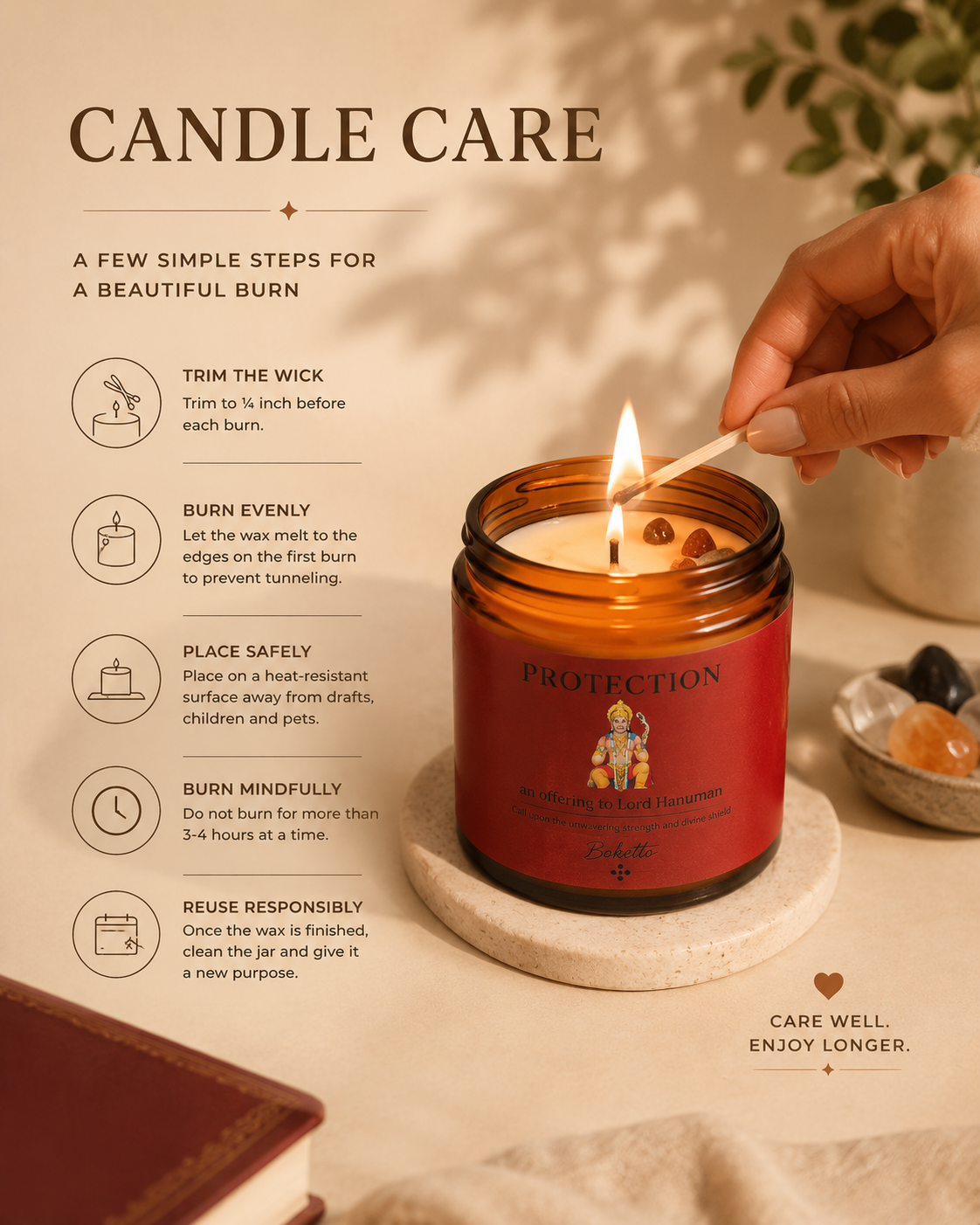 Soy wax candle - Manifestation Candle -  Protection