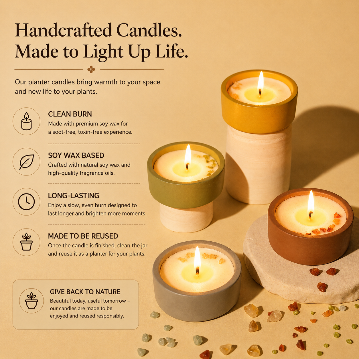 EKAARA candle set – Earth-Inspired Candle Set (Set of 4)
