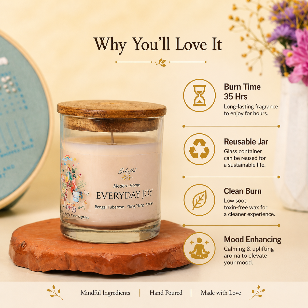 Everyday Joy Candle – Bengal Tuberose, Ylang Ylang & Amber