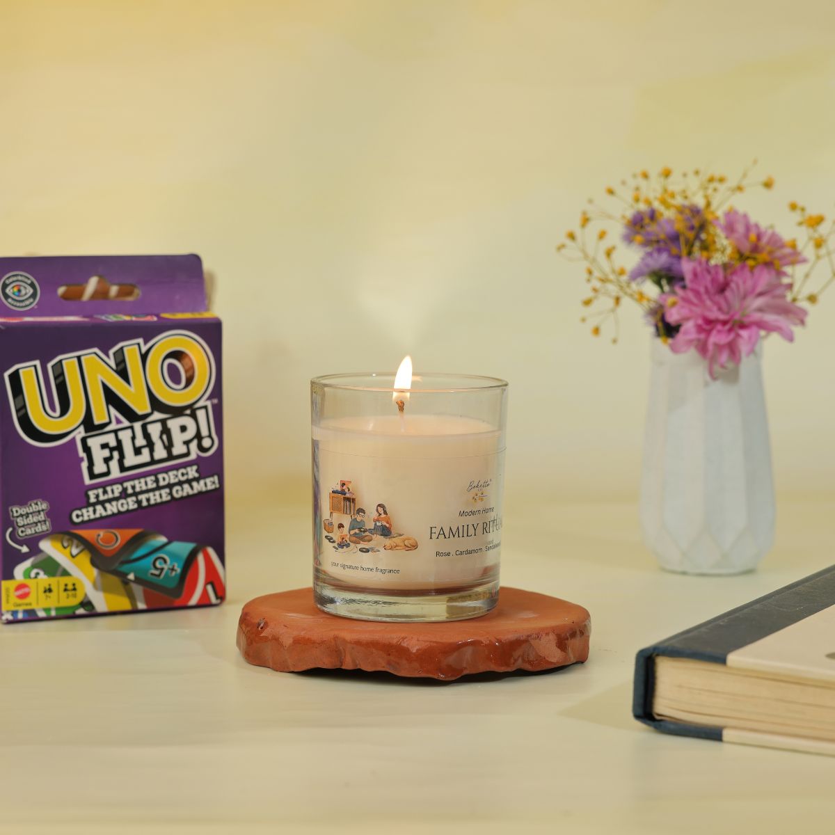 Family Ritual Candle – Rose, Cardamom & Sandalwood