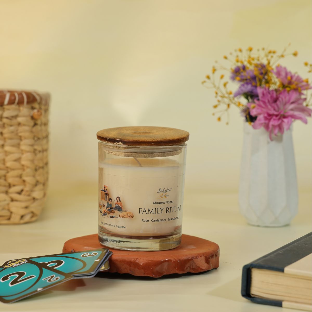 Family Ritual Candle – Rose, Cardamom & Sandalwood