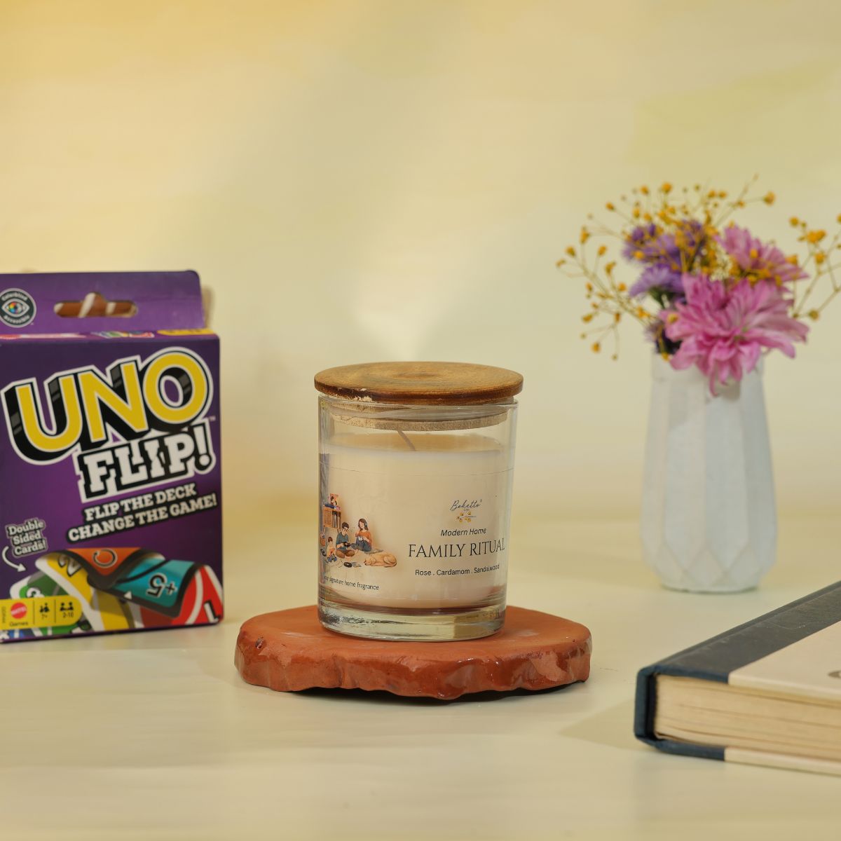 Family Ritual Candle – Rose, Cardamom & Sandalwood