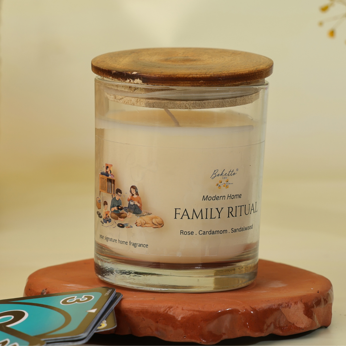 Family Ritual Candle – Rose, Cardamom & Sandalwood