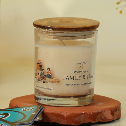 Family Ritual Candle – Rose, Cardamom & Sandalwood