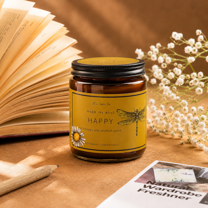 Soy wax candle - Meditation Candle - Happy