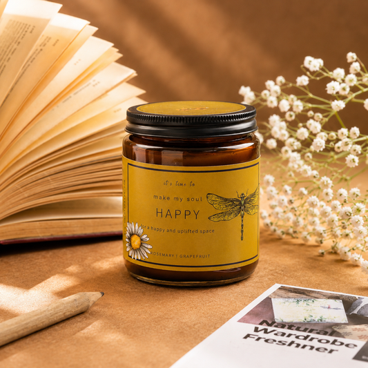 Soy wax candle - Meditation Candle - Happy