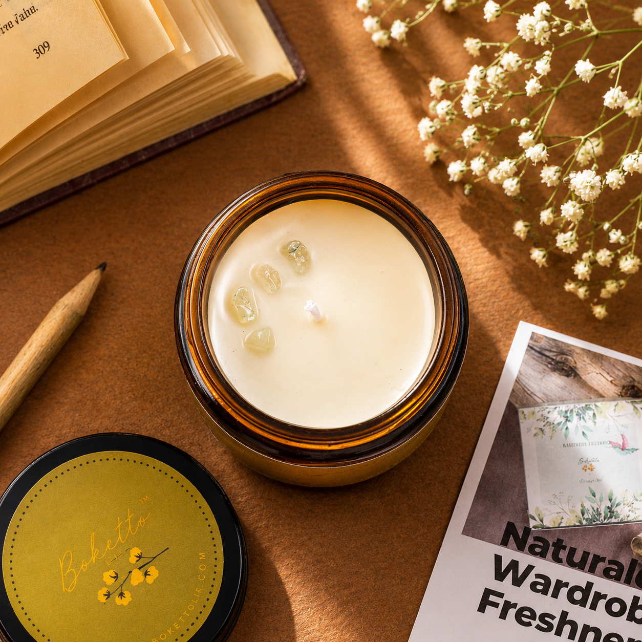 Soy wax candle - Meditation Candle - Happy
