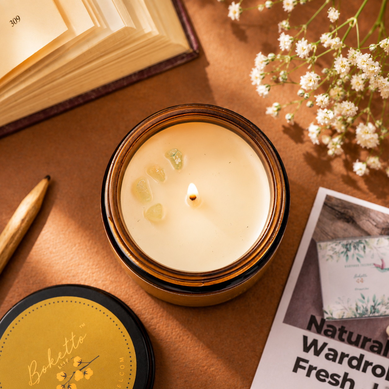 Soy wax candle - Meditation Candle - Happy