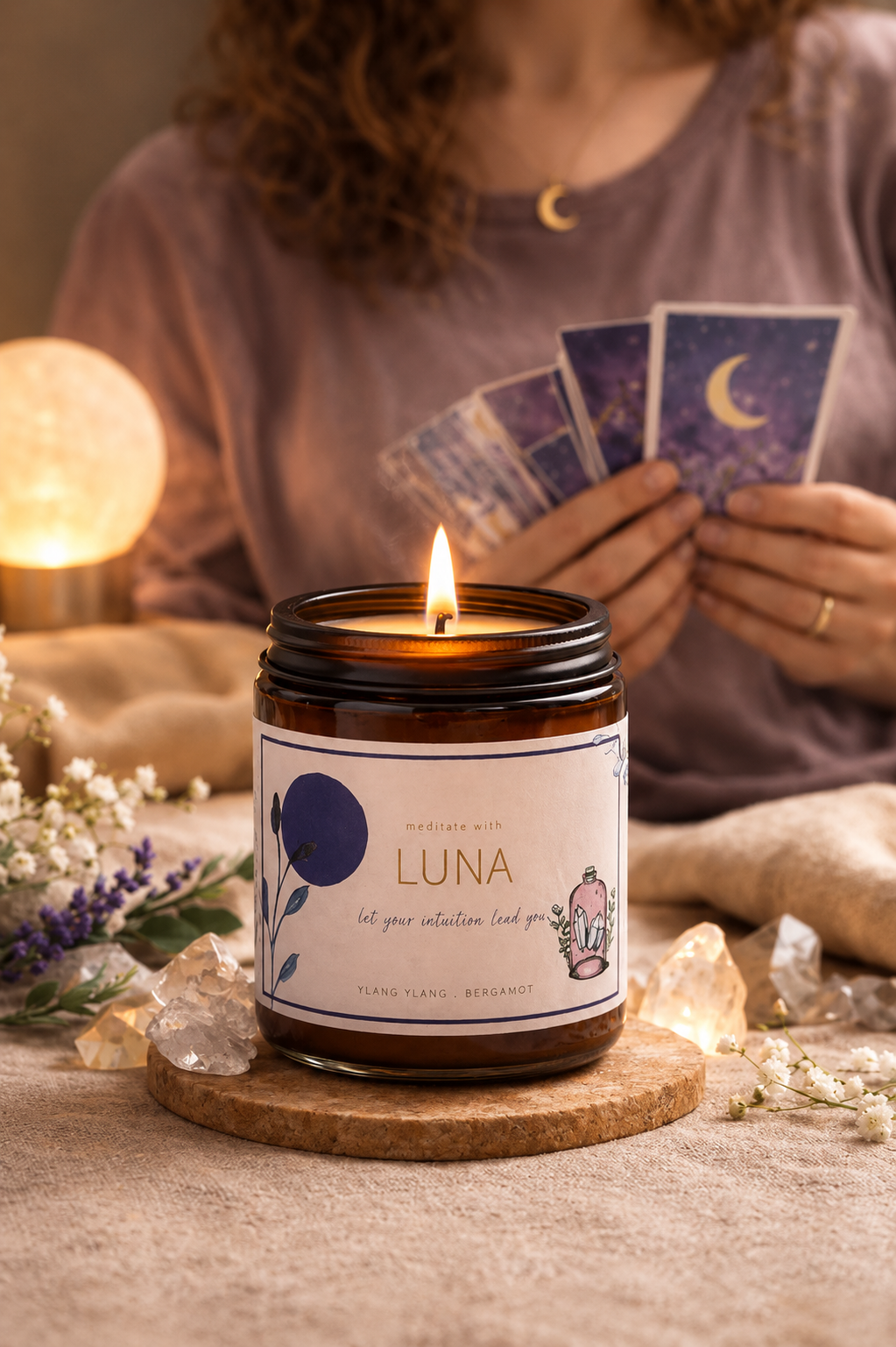 Soy wax candle - Meditation Candle - Luna