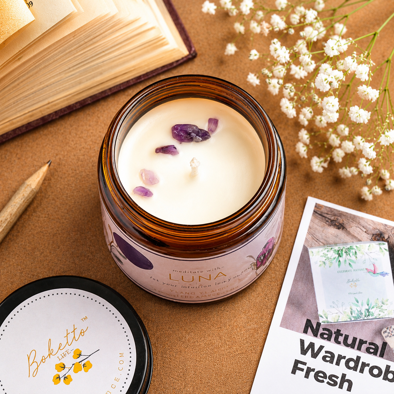 Soy wax candle - Meditation Candle - Luna