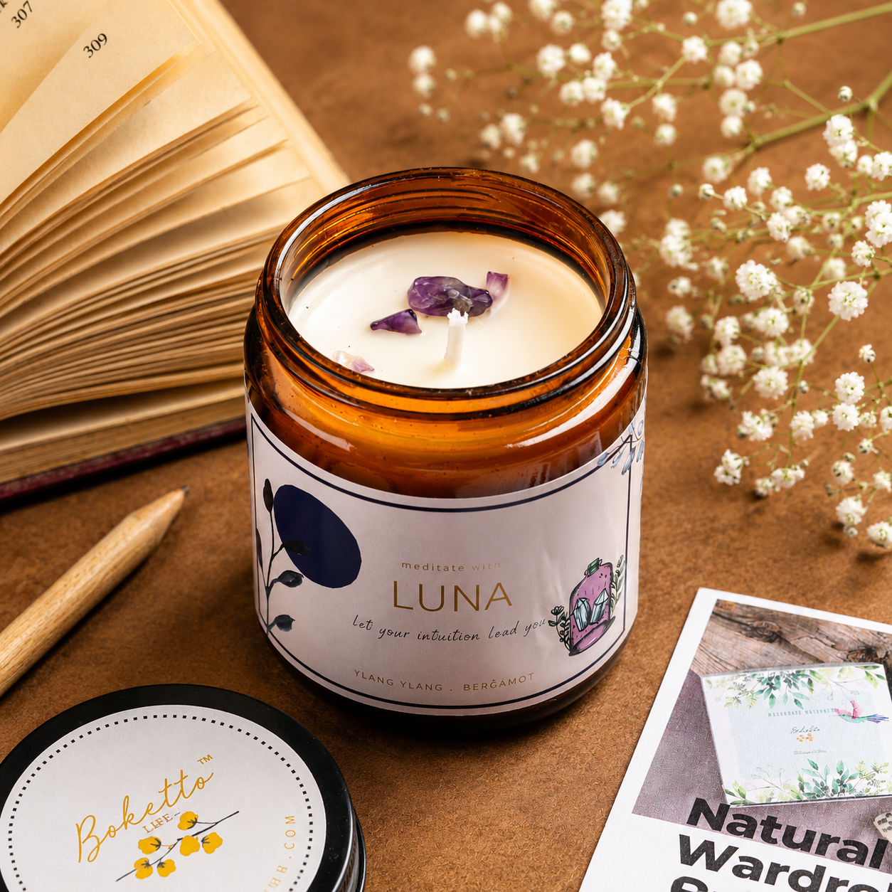 Soy wax candle - Meditation Candle - Luna