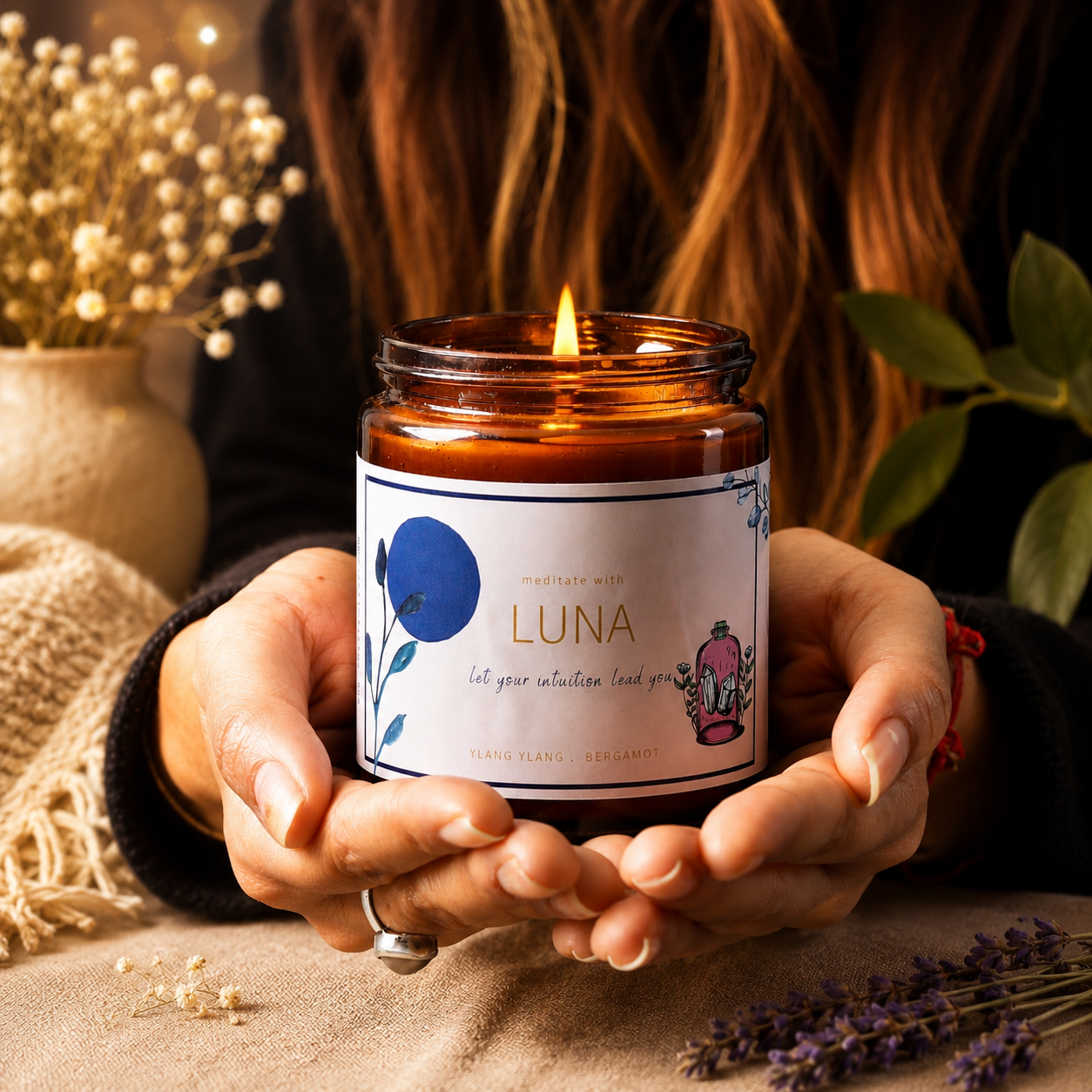Soy wax candle - Meditation Candle - Luna