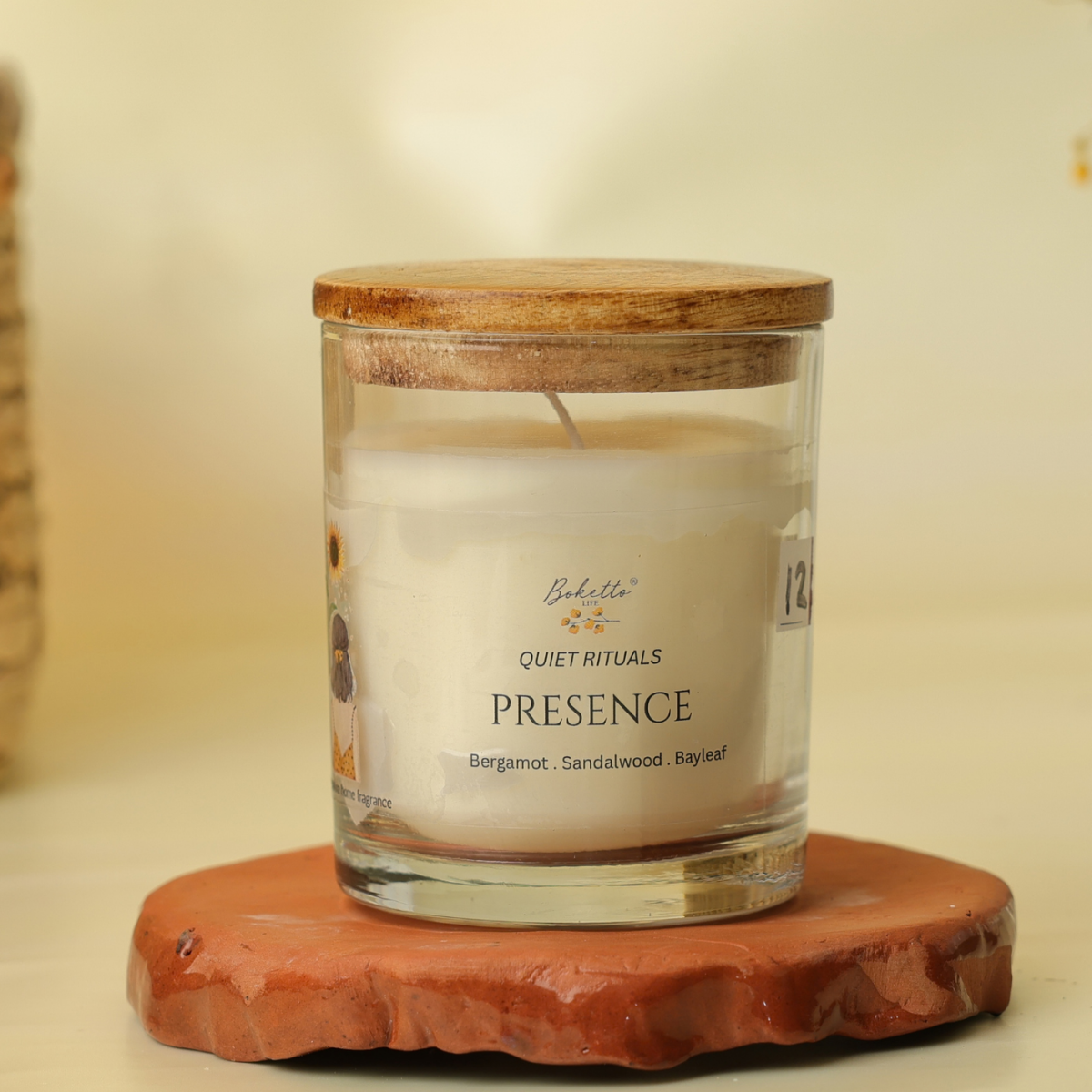 Presence Candle – Bergamot, Sandalwood & Bayleaf