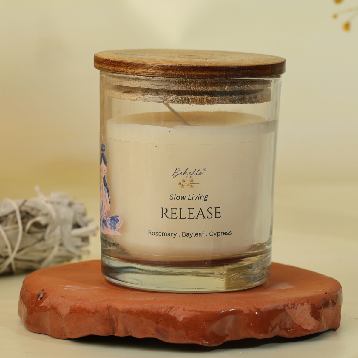 Release Candle – Rosemary, Bayleaf & Cypress