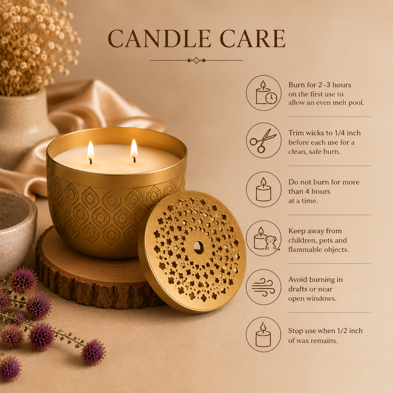 Soy Wax Scented Candle - Tara