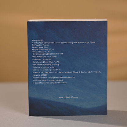 BokettoLife's Sound Sleep Kit with room spray, linen spray and magnesium oil