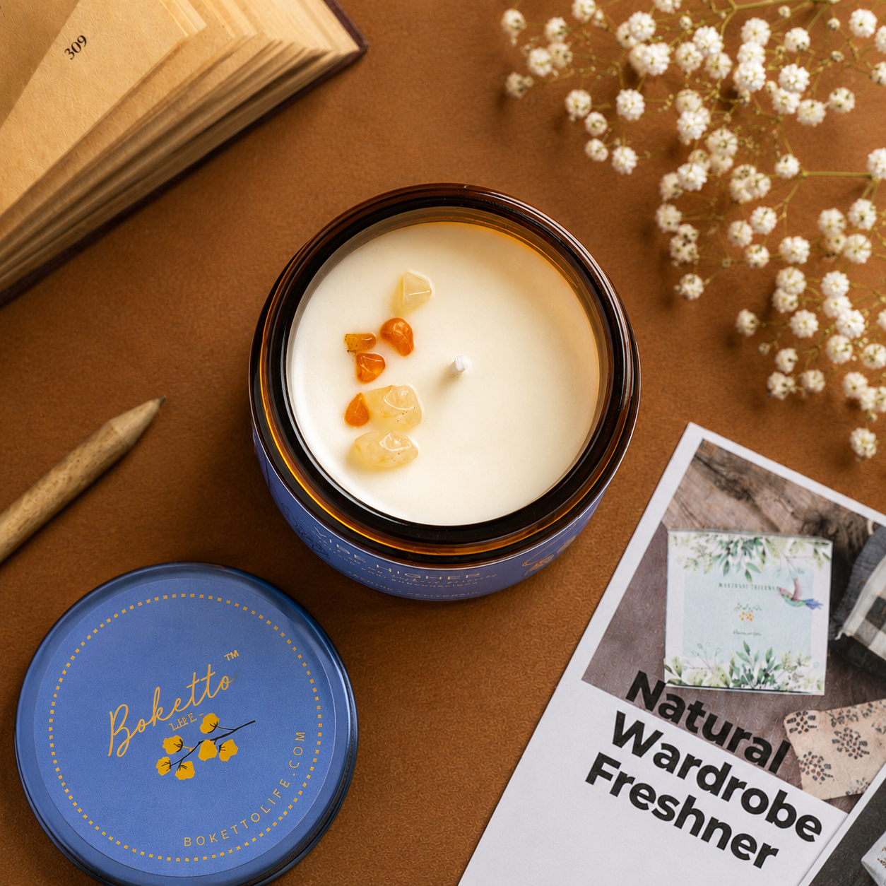 Soy wax candle - Meditation Candle - Vibe Higher