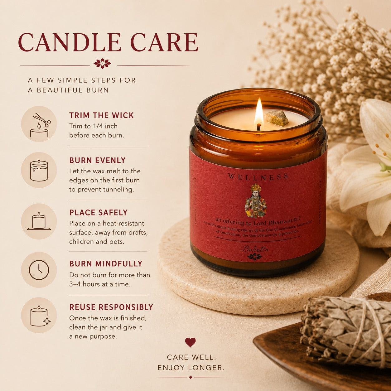 Soy wax candle - Manifestation Candle - Wellness